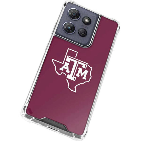 Texas A&M University Black Logo Moto G 5G (2025) Clear Case