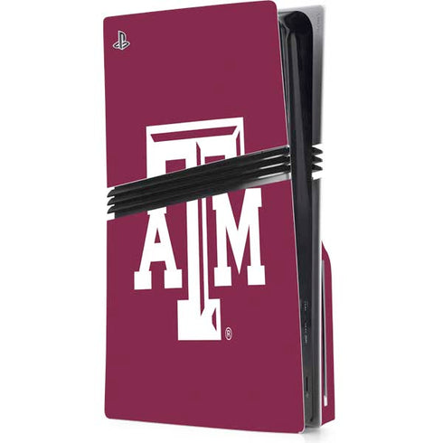 Texas A&M University TAM PS5 Pro Disk Console Skin