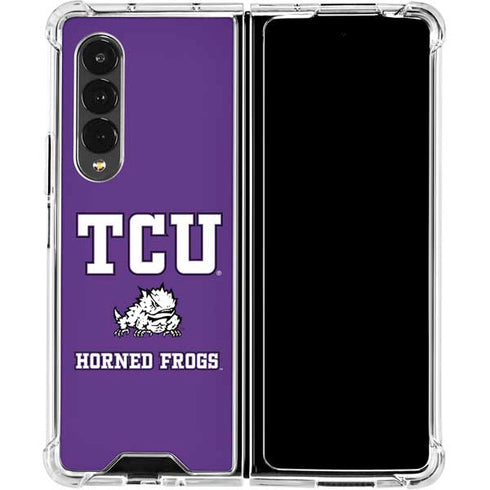 Texas Christian University Mascot Galaxy Z Fold4 5G Clear Case