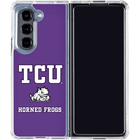 Texas Christian University Mascot Galaxy Z Fold5 5G Clear Case
