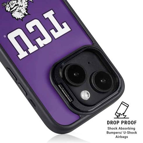 Texas Christian University Mascot iPhone 14 Kickstand Case