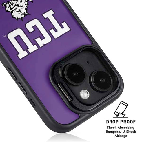 Texas Christian University Mascot iPhone 15 Kickstand Case