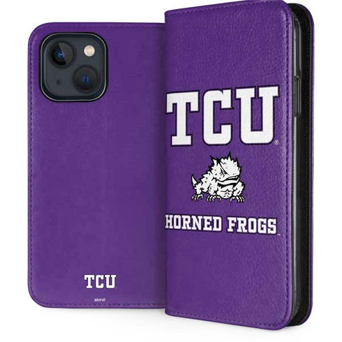 Texas Christian University Mascot iPhone 15 Plus Folio Case