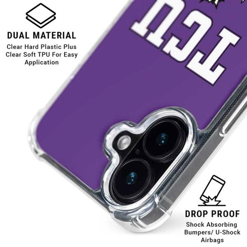 Texas Christian University Mascot iPhone 16 Plus Clear Case