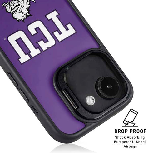 Texas Christian University Mascot iPhone 16e Kickstand Case