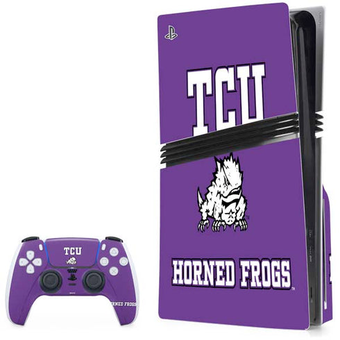 Texas Christian University Mascot PS5 Pro Disk Bundle Skin