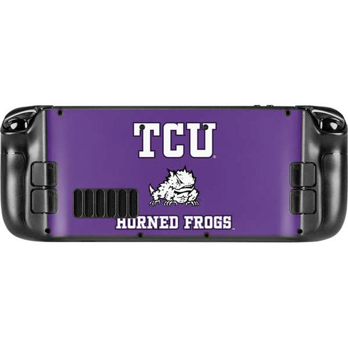 Texas Christian University Mascot Steam Deck Handheld Gaming Computer OLED Skin