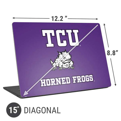 Texas Christian University Mascot Universal Laptop 15in (12.2 x 8.8in) Skin