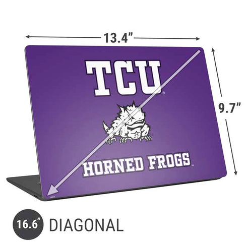 Texas Christian University Mascot Universal Laptop 16.6in (13.4 x 9.7in) Skin