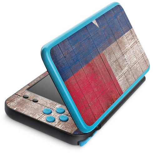 Texas Flag Dark Wood Nintendo Skins