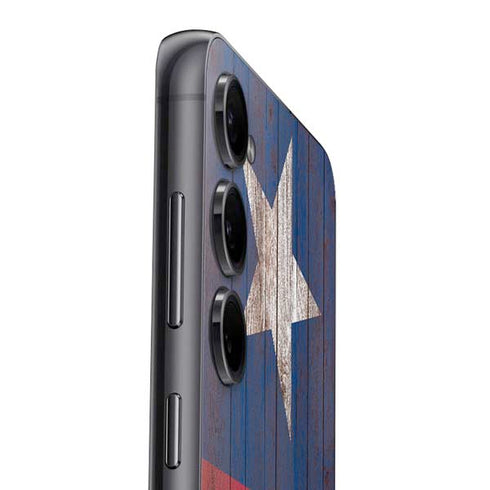 Texas Flag Dark Wood Galaxy A16 5G Skin