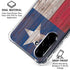 Texas Flag Dark Wood Galaxy A36 5G Clear Case