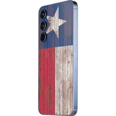 Texas Flag Dark Wood Galaxy A36 5G Skin