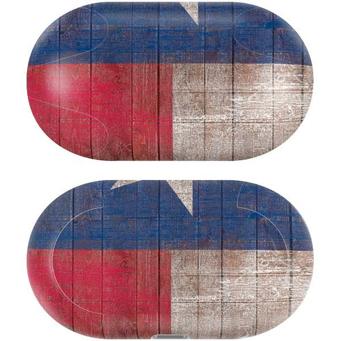 Texas Flag Dark Wood Galaxy Buds Plus Skin