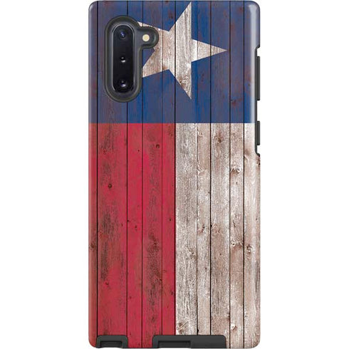 Texas Flag Dark Wood Galaxy Cases