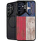 Texas Flag Dark Wood Galaxy S24 Plus Kickstand Case