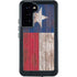 Texas Flag Dark Wood Galaxy S24 Plus Waterproof Case