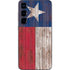 Texas Flag Dark Wood Galaxy S25 Skin
