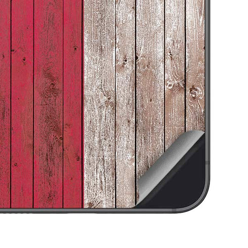 Texas Flag Dark Wood Galaxy S24 Skin