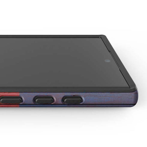 Texas Flag Dark Wood Galaxy S25 Ultra Impact Case