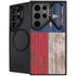 Texas Flag Dark Wood Galaxy S24 Ultra Kickstand Case
