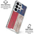 Texas Flag Dark Wood Galaxy S25 Ultra Clear Case