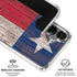Texas Flag Dark Wood Galaxy S26 Clear Case
