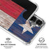 Texas Flag Dark Wood Galaxy S26 Plus Clear Case