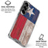 Texas Flag Dark Wood Galaxy S26 Plus Clear Case