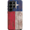 Texas Flag Dark Wood Galaxy S26 Ultra Impact Case