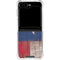 Texas Flag Dark Wood Galaxy Z Flip6 Clear Case