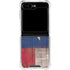Texas Flag Dark Wood Galaxy Z Flip6 Clear Case