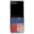 Texas Flag Dark Wood Galaxy Z Flip7 Clear Case