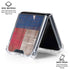 Texas Flag Dark Wood Galaxy Z Flip7 Clear Case