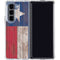 Texas Flag Dark Wood Galaxy Z Fold5 5G Clear Case