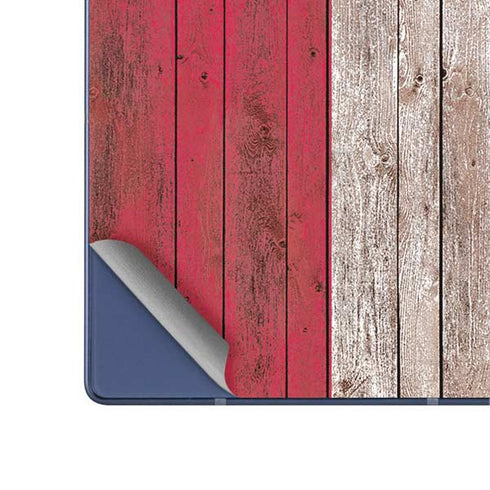 Texas Flag Dark Wood Galaxy Z Fold6 Skin
