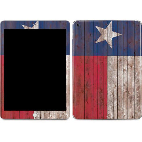 Texas Flag Dark Wood Apple iPad Skin