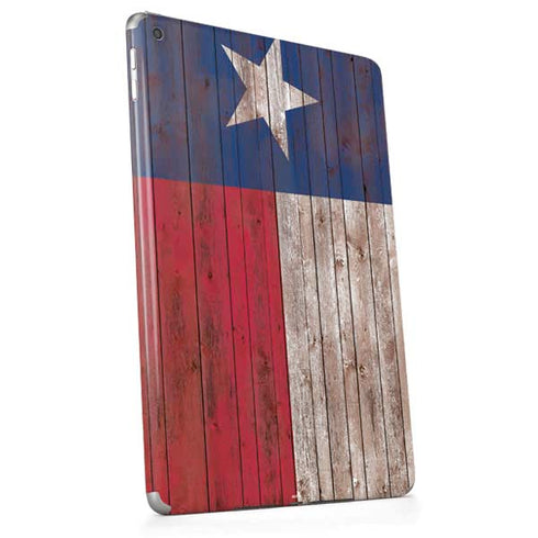 Texas Flag Dark Wood Apple iPad Skin