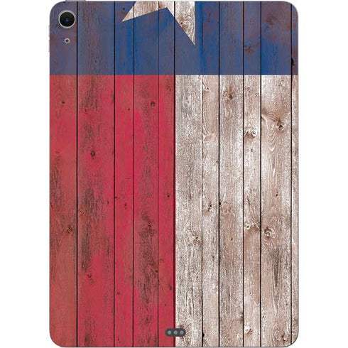 Texas Flag Dark Wood Apple iPad Air Skin