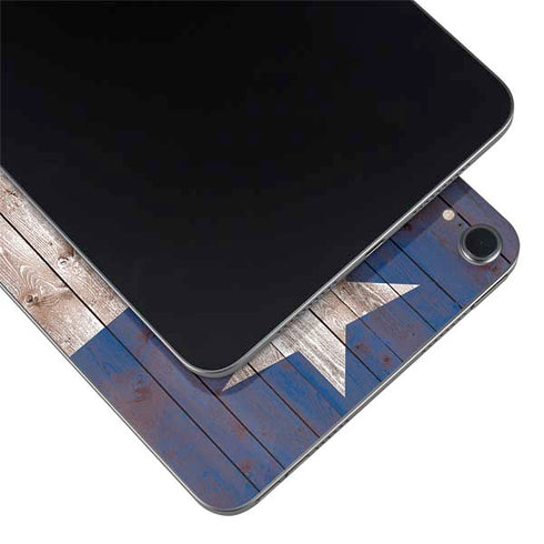 Texas Flag Dark Wood Apple iPad Mini Skin