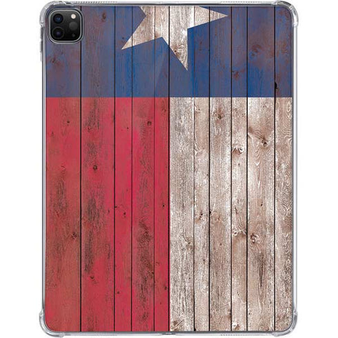 Texas Flag Dark Wood iPad Pro 11in (2024) Clear Case