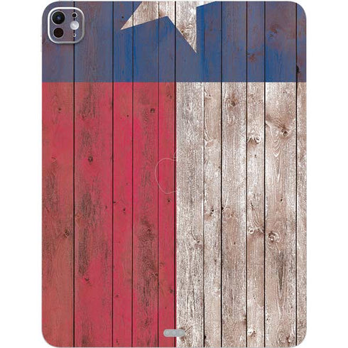 Texas Flag Dark Wood iPad Pro 13in M4 (2024) Skin