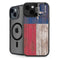 Texas Flag Dark Wood iPhone 14 Plus Kickstand Case