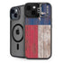 Texas Flag Dark Wood iPhone 14 Plus Kickstand Case
