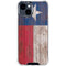 Texas Flag Dark Wood iPhone 15 Clear Case