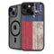 Texas Flag Dark Wood iPhone 15 Plus Kickstand Case