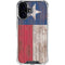 Texas Flag Dark Wood iPhone 16 Plus Clear Case
