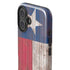 Texas Flag Dark Wood iPhone 16 Plus Impact Case