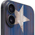 Texas Flag Dark Wood iPhone 16 Plus Skin