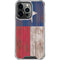 Texas Flag Dark Wood iPhone 16 Pro Clear Case